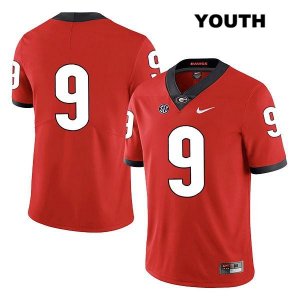 Youth Georgia Bulldogs NCAA #9 Nathan Priestley Nike Stitched Red Legend Authentic No Name College Football Jersey ZMO8354TZ